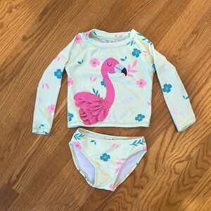 Ingear Green and Pink Rashguard Swimwear